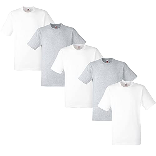 Tee shirt heavy cotton Fruit of the Loom lot de 5 pour homme