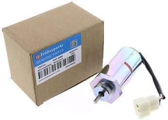 Fuel Shut Off Stop Solenoid 897329-5680 12V — Compatible With Komatsu Doosan Daewoo Fits Excavator SOLAR 030 030PLUS 035 — Aftermarket Replacement