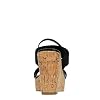 Limelight - Women's Open Square Toe Cork Wedge Sandals with Elastic Straps