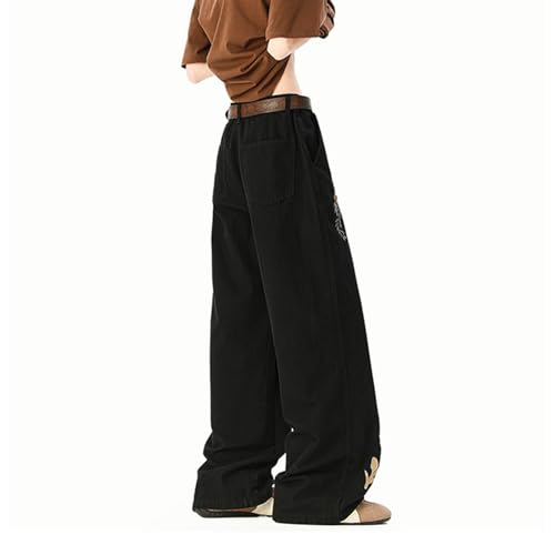 Baggy Jeans Men Graphic Embroidery Wide Leg Denim Pants Relaxed Fit Casual Streetwear for Skater Jeans Y2k4