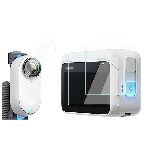 Screen Protector Compatible for Insta360 GO 3 Action Camera Lens & LCD Screen (2+2 Pack)