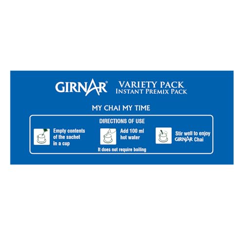 Girnar Instant Tea Premix Variety Pack, 36 Sachets
