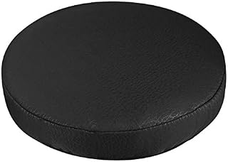 BESPORTBLE Bar Stool Cushions Round - Stool Seat Cover Elastic Round Chair Cover Barstool Seat Cushion Protector Stool Soft Cover for Home Shop, Black, 1Pcs