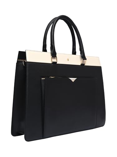 Image of HORRA 13 Inch Laptop Bag For Women Office use with Padded Laptop Compartment and Extra Pouch | Laptop Tote Handbag for Work| For College| Vegan Leather Handbag | Daily & Travel Use