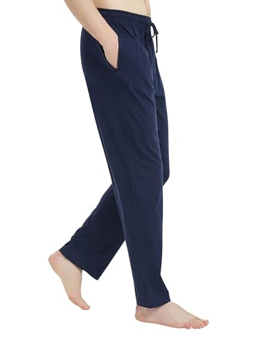 Image of U2SKIIN Mens 100% Cotton Pajama Pants, Lightweight Soft Lounge Pant with Pockets Sleep Pj Bottoms for Men