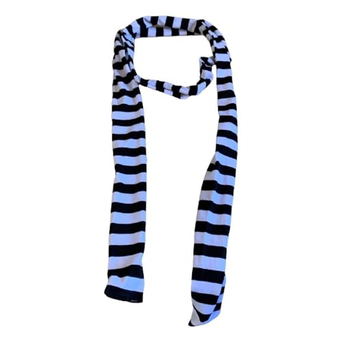 NUEAYMS Lady Goth Harajuku Cool Scarve Y2k Girl Stripe Long Knitted Scarves Fashion Cloth Unisex Street Casual Neckerchief Y2k