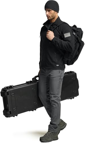 CQR Men's Full-Zip Tactical Jacket, Soft Warm Military Winter Fleece Jackets, Outdoor Coats with Zipper Pockets3