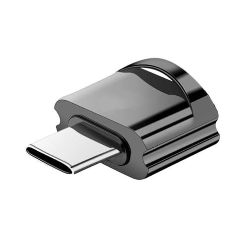 Lector de tarjetas TF tipo C - Adaptador USB C, lector de tarjetas de memoria portátil para teléfono, tablet, conector externo de transferencia de datos de alta velocidad | Para laptop Pro de 256 GB