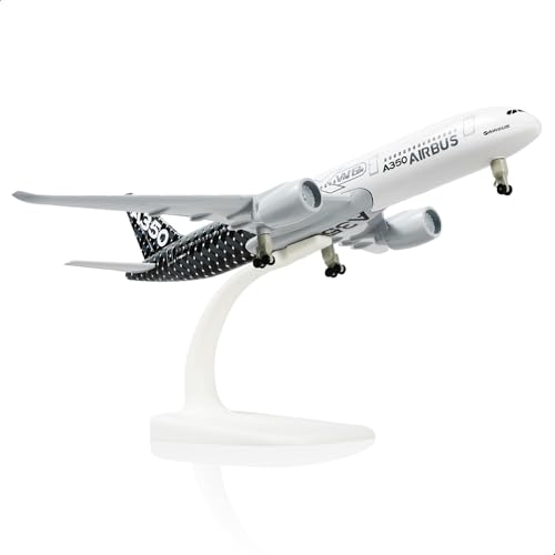 QIYUMOKE A350 Prototype 1/300 Modèle d'avion en métal moulé avec Support -f-wwcf A350 (7.5 inch) Aviation Enthusiast Gifts, Display Decorations