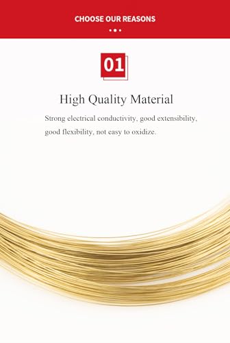 COYOUCO Brass Wire, 3/4/5Mm Diameter, 1M Length, Bare Solid Brass Wire for Jewelry Making, Crafting, Electrical, Industry,3mm*1m