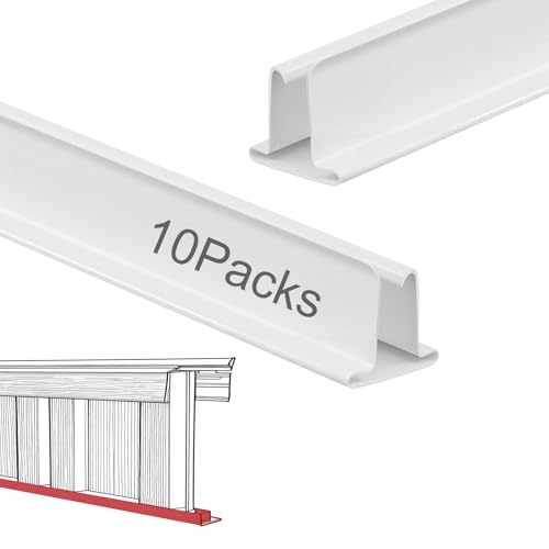 Yaocom 10 Pack 58 ft Vinyl Skirting Bottom Rail for Mobile Home Vinyl Skirting Coverage Bottom Track Guard Protective Skirt Base Skirt Panels Underpinning for Mobile Home Exterior White