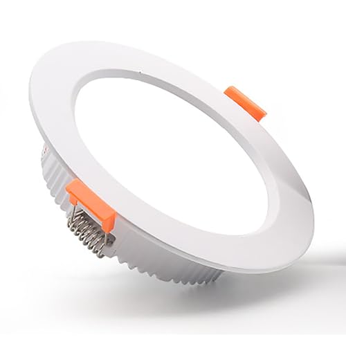 Yokqexz Foco LED Empotrable De 3W, 2 Pulgadas, Diseño Ultrafino, CCT Seleccionable 3000 K/4000 K/6000 K For Iluminación De Armarios Y Escaleras(White,Cool White Light)