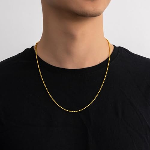 Image of IFNOW Ceiling Fan Pull Chain Metal Fan Pull Chain Extension, Ceiling Fan Chain Connector, Diameter 3.2mm 13 Feet Long with 16 PCS Connector (6.5 Feet Gold*2)
