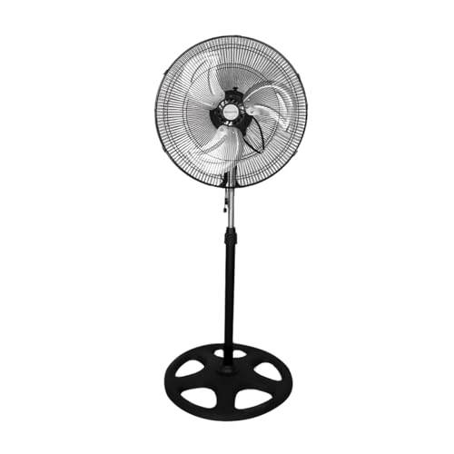 La Mejor Lista de Ventilador de Pedestal Walmart - 5 favoritos. 47 GRAVITA Ventilador de 3 Velocidades con Aspas de Acero, Altura Ajustable y Base Redonda, 18 Pulgadas con Tension Electrica 127V/60HZ, Potencia 70+-50W. (Negro)