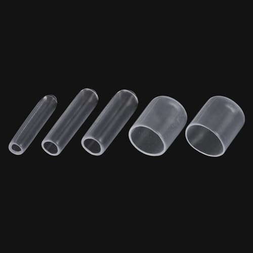 Protectores de rosca de vinilo transparente uxcell, tapas de goma redondas surtidas 4