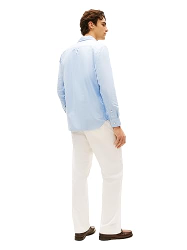 Image of Tommy Hilfiger Men's Long Sleeve Oxford Shirts in Regular Fit, Men's Button Down Shirts, Also Available in Big and Tall