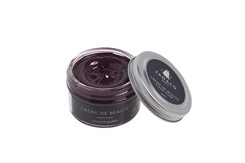 Famaco - Cirage Chaussure - Crème de Beauté - BORDEAUX - Pommadier 50 ml - Ravive les couleurs - Imperméabilise - Brillance longue durée