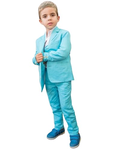 Costume en lin 2 pièces pour garçon ensemble respirant et thermorégulateur d'été