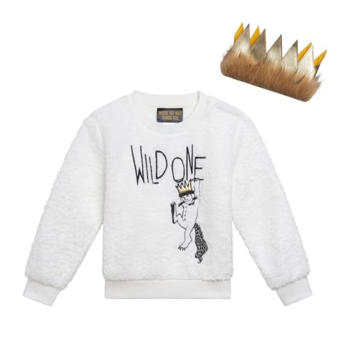Warner Bros. Where the Wild Things Are Cozy Sherpa Sweatshirt and Felt Faux Fur Crown Toddler to Little Kid Sizes (2T - 6)