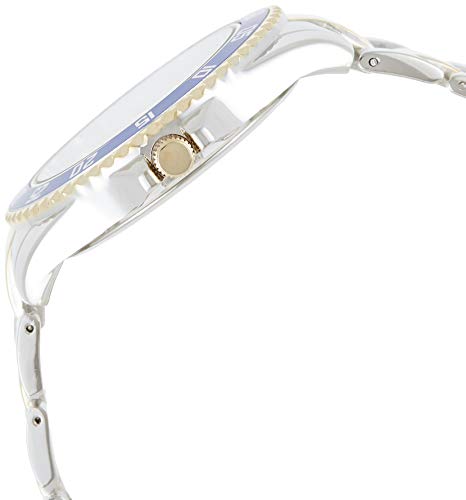 U.S. Polo Assn. Men's Two-Tone Watch with Royal Blue Dial and Fold-Over Clasp – Gold and Silver Metal Bracelet Quartz Analog Timepiece Fits Wrists 5.5"-8" with 45mm Case