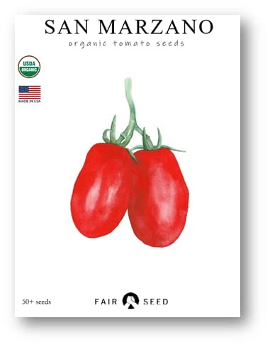Organic San Marzano Tomato Seeds 50+ SeedsUSDA Organic