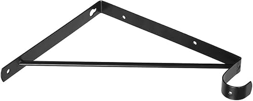 Miniatura 2 de Soportes para estantes y varillas, soportes para estantes de pared color blanco, SRB300-parent (negro 2 unidades)