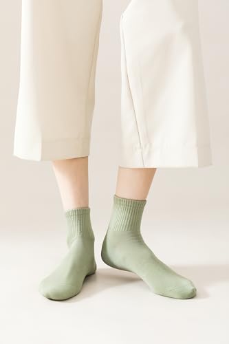 Women's Mini Crew Ankle Socks Pure Cotton Athletic Casual All Season Socks for Women4