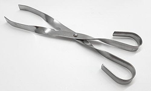 V-Tong Universalzange Edelstahl 28 cm BBQ Grill Würstchen Shisha Gastro Zange