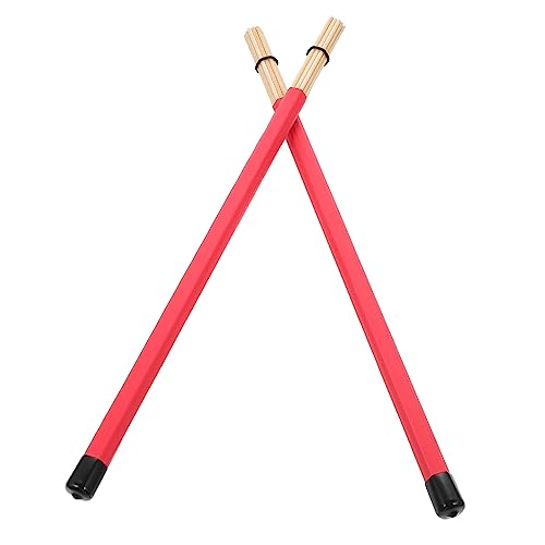 Baquetas de bambú para percusión color rojo 40.5 cm