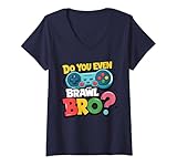 Photo Gallery donna videogiocatore retro vintage do you even brawl bro maglietta con collo a v Photo Gallery donna videogiocatore retro vintage do you even brawl bro maglietta con collo a v