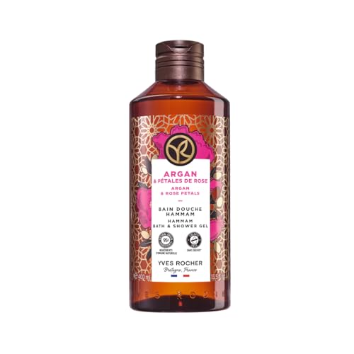 Yves Rocher Gel de Ducha BAIN DE NATURE - Argán & Pétalos de Rosa - Sin Sulfatos - 400ml