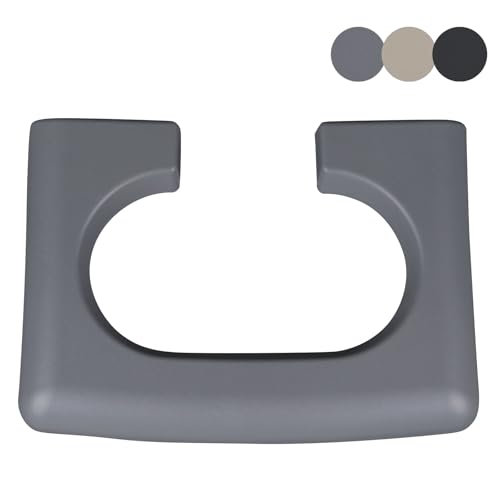 Center Console Cup Holder Replacement Pad Compatible with 2004-2014 Ford F150 Truck Accessories Cupholder Armrest Cover Trim (Grey)