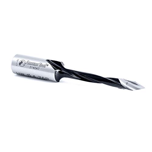 Amana Tool - 314047 Carbide Tipped Through-Hole Boring Bit R/H 3/16 Dia x 70mm Long x 10mm