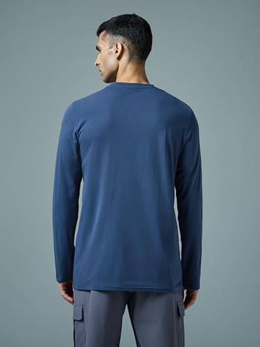 Image of TECHNOSPORT Men's Slim Fit Full Sleeve Crew Neck T-Shirt, COTFLEX Quick Dry Moisture Wicking Stretchable Sports Gym and Casual Wear
