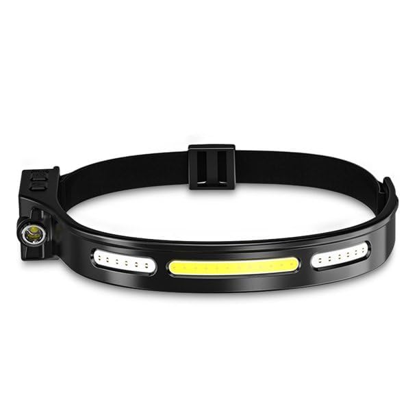 PANKTI Headlamp Rechargeable, 3 in 1 LED Head Lamp 230°Wide Beam Motion Sensor Waterproof Headlight for Outdoor, Camping, Hiking, Running, Cycling, Repairing (3 in 1 RED&White HEADLAMP)-image-47