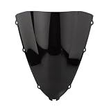 pour ZX14R pour ZX pour 14R pour ZZR1400 pour ZZR 1400 2006 2015 Pare Brise Double Bulle Déflecteur Protection Pare Brise Carénage Pare Brise(Black)