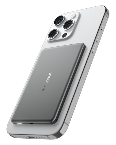 Ya en manzanajugosa.com: decqle “Air” Power Bank para MagSafe, 5000mAh Ultra Fino Powerbank Inalámbrica Cargador Portátil con Cable USB-C, Sólo para iPhone 17/16/15/14/13/12 Serie (Gris)