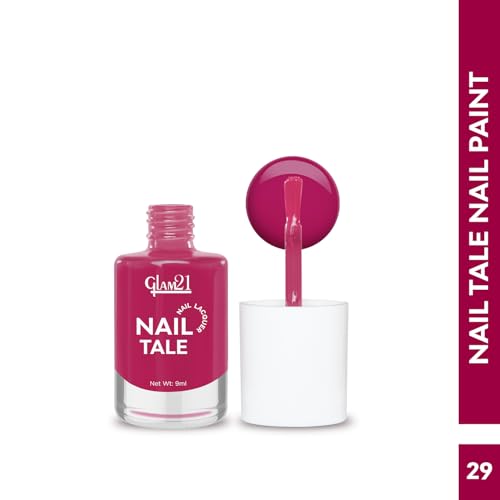 Image of Glam21 Nail Tale Nail Polish | Glossy Gel Finish | Rich Pigmentation | Chip Free | Quick Drying Formula | Long Lasting Nail Polish for Women | 9ml | Shade-29