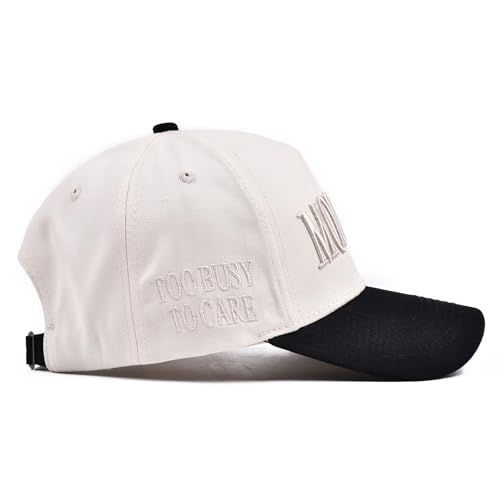 Vintage Two-Tone Women's Baseball Cap, Mommin Trucker Hat for Women & Men, Adjustable Baseball Cap, Mother Day Ponytail Hat4