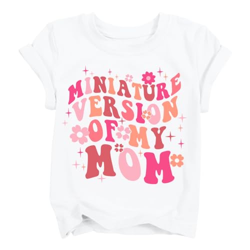 Image of BeWithYou Flower Girl Shirt Cute Preppy Shirts for Girls Funny Letter Print T Shirt Floral Kids Graphic Summer Tees Tops