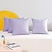 Deconovo Lot de 4 Housses de Coussin 40x40cm Effet Lin Violet Claire Housse de Coussin pour Exterieur