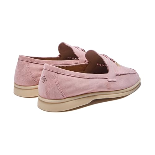 Image of Women's Summer Stroll Charms Premium Designer Suede Leather Loafers Shoes