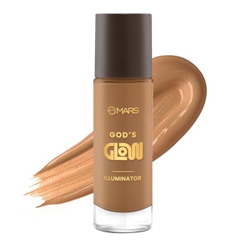 Image of MARS God's Glow Illuminator Highlighter (30ml) (08-CHESTNUT) | Hyluronic Acid, Green Tea & Rosemary Extract | Sheer Coverage | Light-Weight | Flawless Natural Look