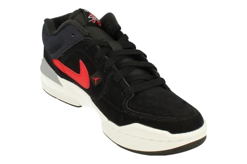 Image of NIKE Jordan Stadium 90 Men's Shoes (FZ4184-010, Black /White /Cement Grey /Fire Red) Size 11