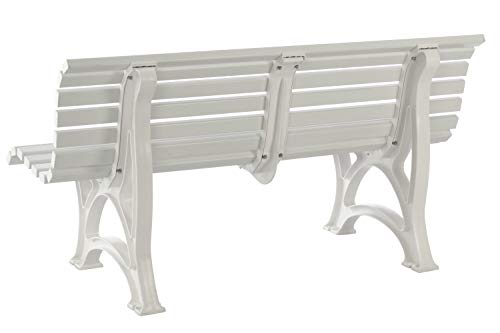 Blome Gartenbank Helgoland, Weiß, 150 x 67 x 80 cm - 4