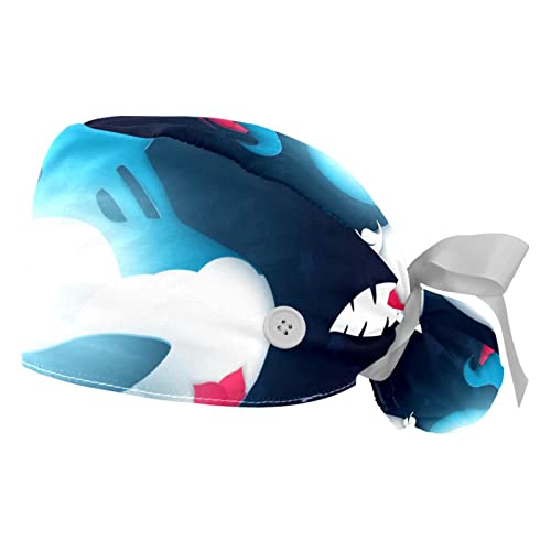 Chapeaux bouffants sirène JDEZ, casquettes de travail ajustables femmes et hommes x2