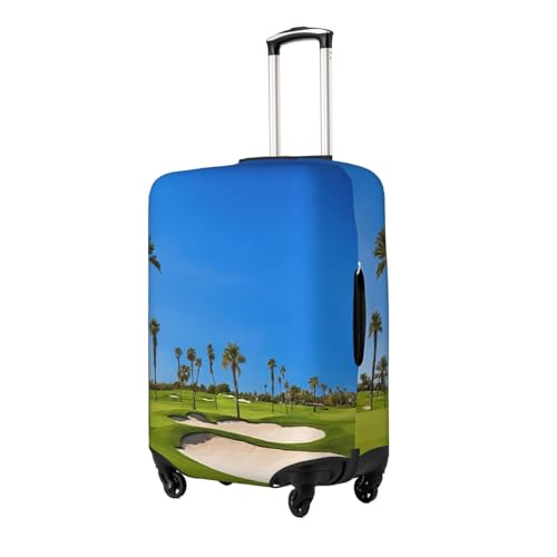 Luggage Covers For Suitcase Golf Course By The Sea Print Suitcase Cover Elastic Luggage Covers Suitcase Protector 18-32 Inch2