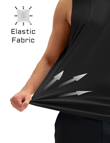 MAGCOMSEN Men's Workout Tank Tops Quick Dry Lightweight Sleeveless Shirts Gym Bodybuilding Muscle Tee Shirt3