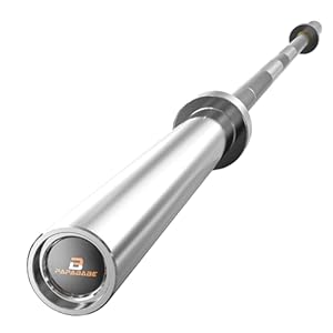 PAPABABE Olympic Barbell Series – Hybrid Needle Bearings & Bushings, 190,000 PSI Steel, 1000lbs/1200lbs Capacity, Solid Chrome/Zinc Grip, 2-Inch Textured Sleeves – Home Gym Bar (Multiple Sizes/Colors)