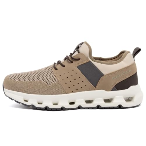 Image of Nautica Mens Running Sneakers Sport Fashion Lace-Up Athletic Soft Shoes for Gym Tennis Men - Cushioned, Breathable, Lightweight & Comfortable
